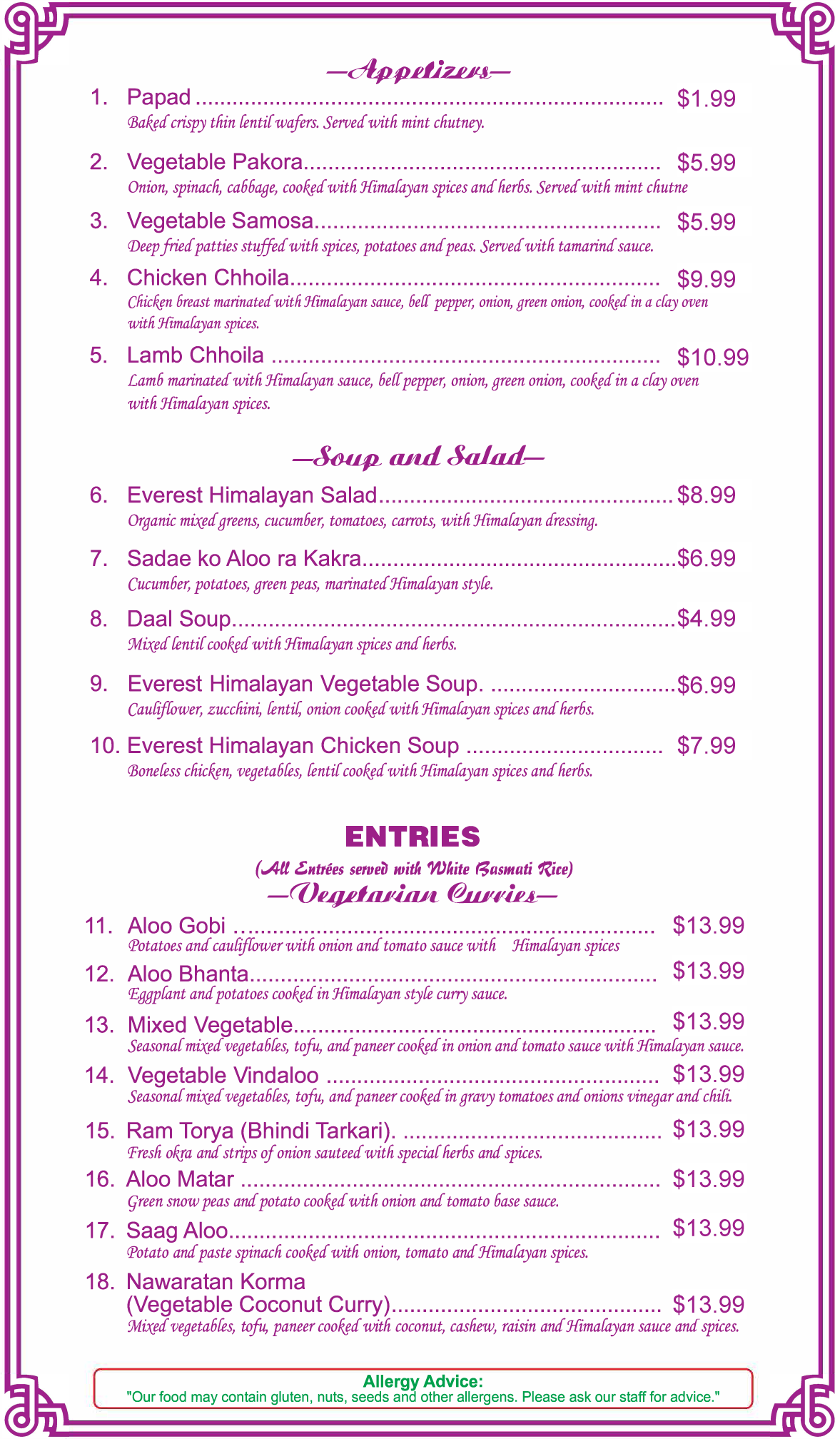 Everest Himalayan Cuisine